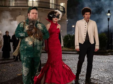 Paul Walter Hauser, Emma Stone, and Joel Fry in Cruella. - CultureMap ...