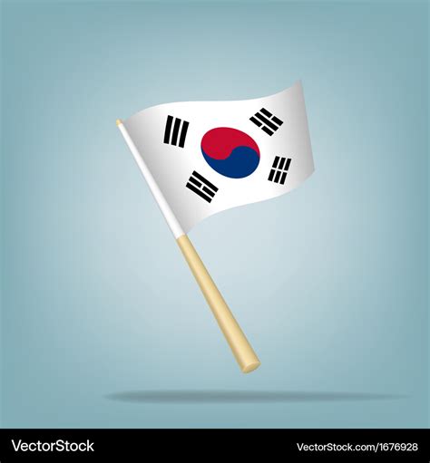 South korea flag Royalty Free Vector Image - VectorStock