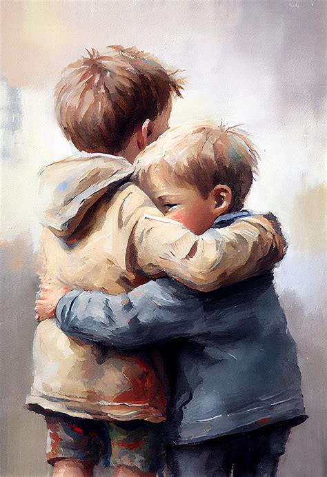 Two Brothers Digital Art by SampadArt Gallery - Fine Art America