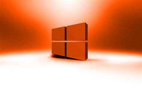 Windows 10 orange logo, creative, OS, orange abstract background ...