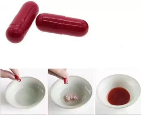 MADDYGROUP Horror Dracula Vampire With Blood Tooth Caps with Blood Capsules Prank Toys|Devil ...