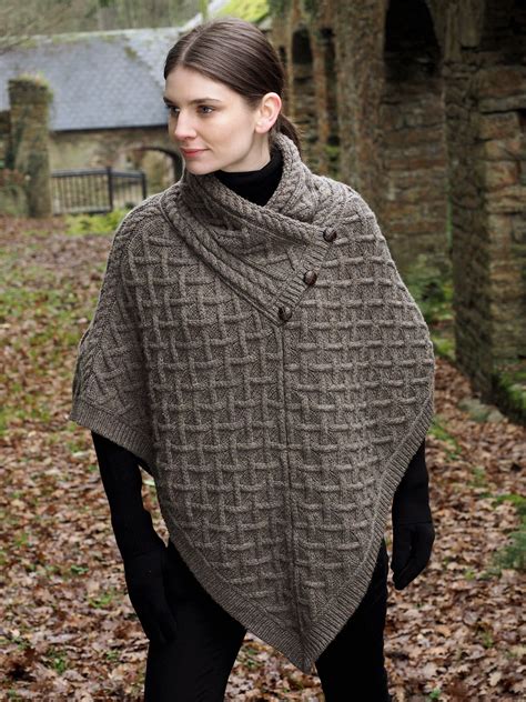 Women's Super Soft Poncho - Brown | Poncho knitting patterns, Wool poncho, Knitted poncho