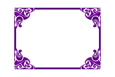 Purple Ornament Border Graphic by Arsa Adjie · Creative Fabrica