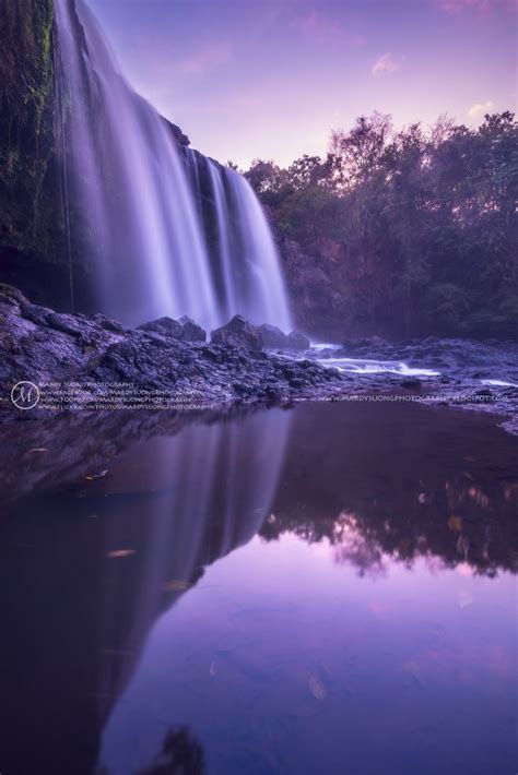 Sunset at Bousra Waterfall of Mondulkiri Province | Mondulkiri province, Waterfall, Beautiful ...