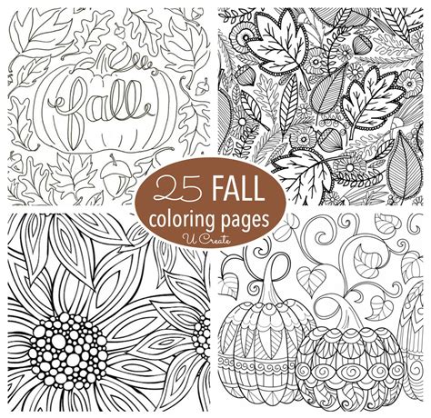 Free Fall Adult Coloring Pages - U Create