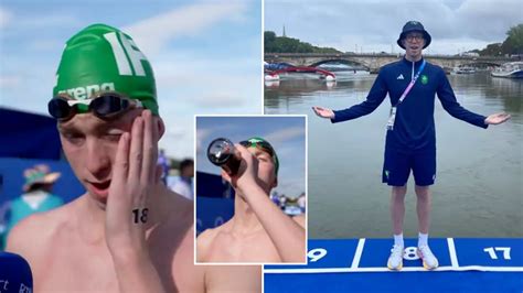 Ireland's Daniel Wiffen gives hilariously honest interview immediately after 10k open water swim ...