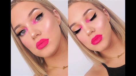 VALENTINES DAY HOT PINK MAKEUP TUTORIAL 2019 - YouTube