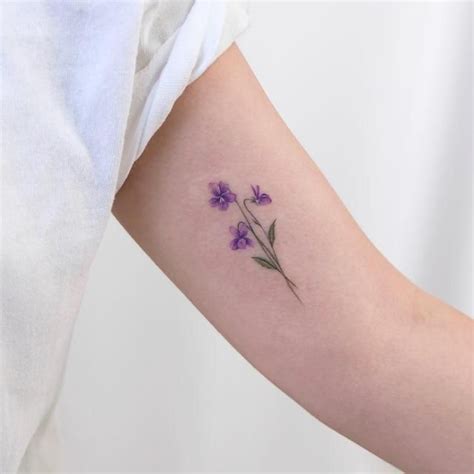 ...Whoops... | Birth flower tattoos, Violet tattoo, Purple flower tattoos