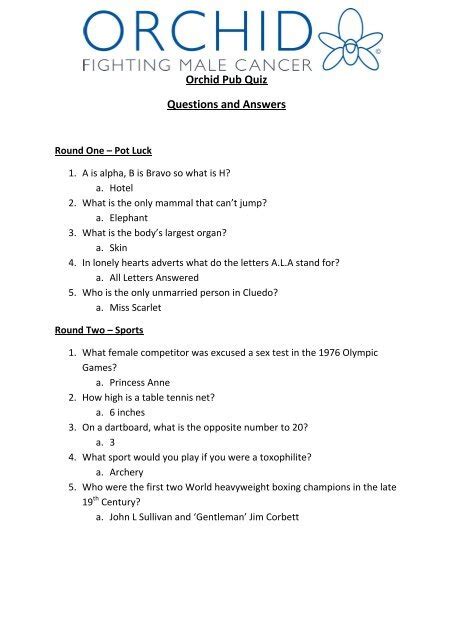 Easy Sports Quiz Questions And Answers Uk - Otázky