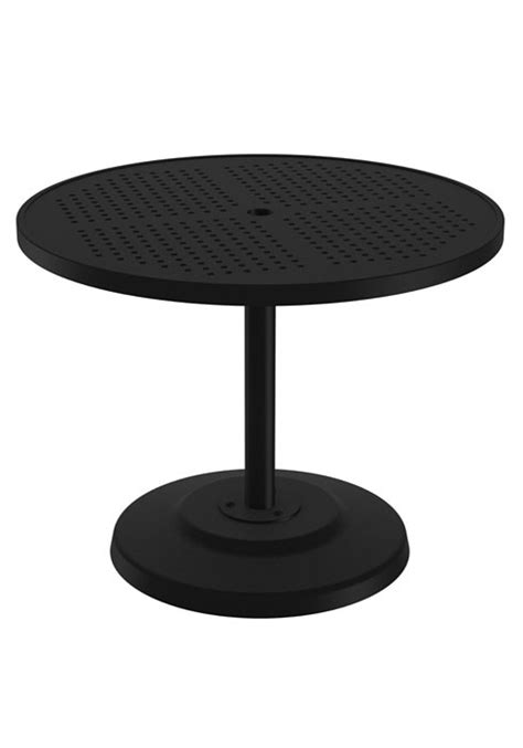 Boulevard 36"" Round KD Pedestal Dining Umbrella Table | Commercial & Residential Patio Tables ...
