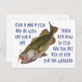 Give a Man a Fish Postcard | Zazzle