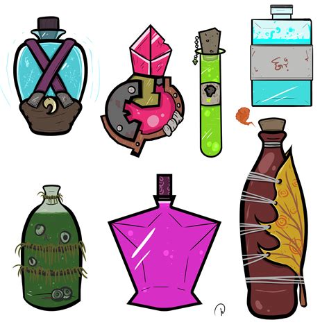 ArtStation - Flasks, potions and phials.