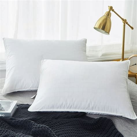 Puredown® 2 Pack Premium White Goose Down Feather Pillows for Back and ...