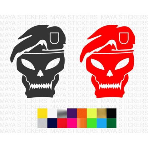 Call of duty black ops skull logo sticker in custom colors and sizes