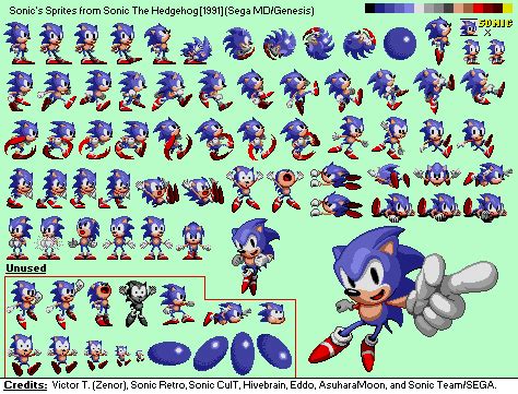 Sonic 1 beta remake sprites - mazfaces