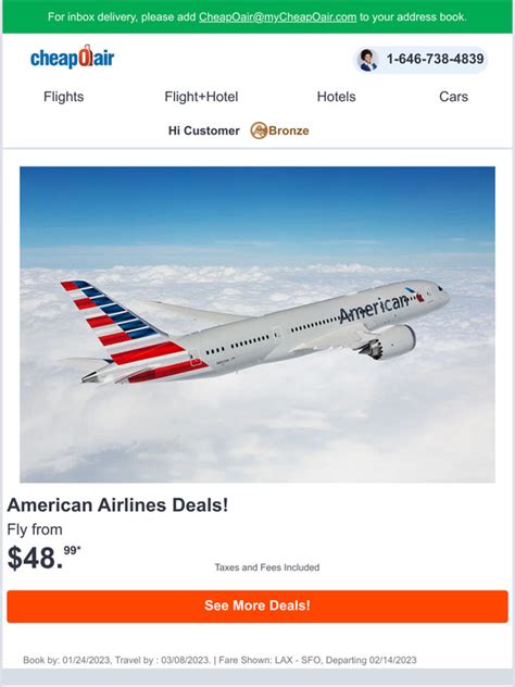 CheapOair: American Airlines Deals! Fly One Way from $48.99 | Milled