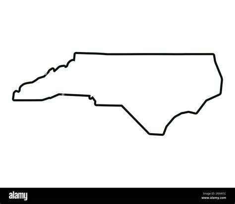 North Carolina state map. US state map. North Carolina outline symbol ...