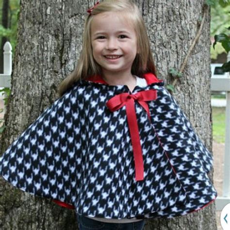 Keep cozy this Fall! Girls Hooded Cape PDF sewing pattern has you covered! Ruffle Pants Pattern ...