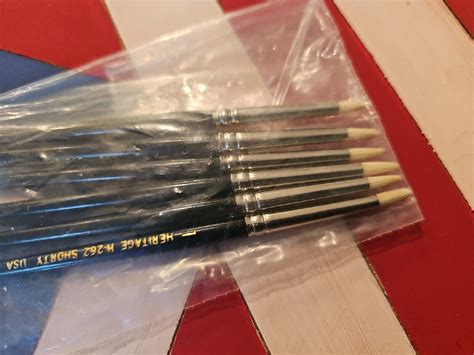 New Heritage Craft Paint Brushes, 6 in all, small round bristle sz 1 | eBay