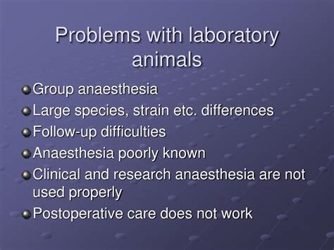 PPT - Anaesthesia of laboratory animals PowerPoint Presentation, free download - ID:41286