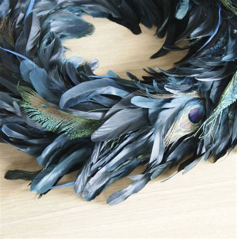 peacock feather wreath by ella james | notonthehighstreet.com