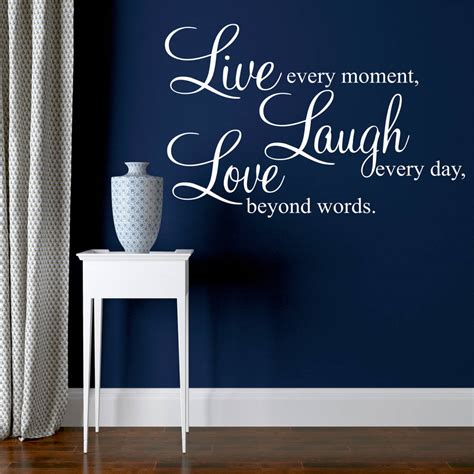 'live laugh love' wall stickers quotes by parkins interiors | notonthehighstreet.com