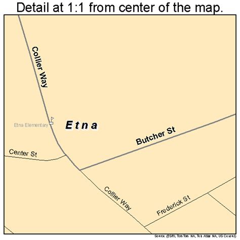 Etna California Street Map 0622972