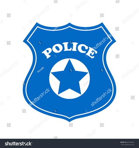 Police Vector Sign Illustration Isolated On Stock Vector (Royalty Free ...