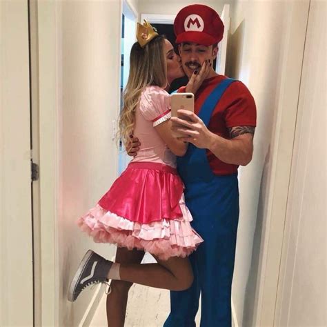 Mario and princess peach halloween costume | Cute couple halloween costumes, Cute halloween ...