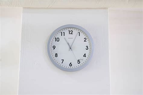 HD wallpaper: clock, time, monochrome, minimalist, instrument of time, wall - building feature ...