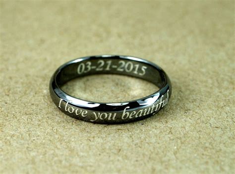 Personalized Ring Custom Name Rings Engraved Ring