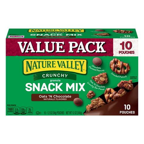 Nature Valley Crunchy Oats 'N Chocolate Snack Mix 10 Count - Walmart.com