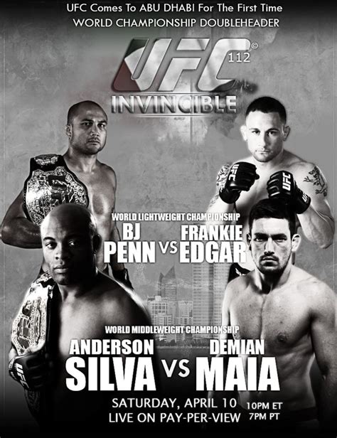 UFC 112: Invincible (2) | Ufc, Concert, Abu dhabi