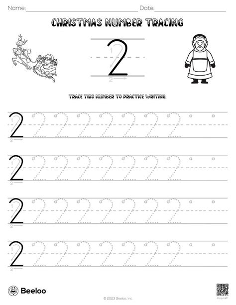 Christmas Number Tracing • Beeloo Printable Crafts and Activities for Kids