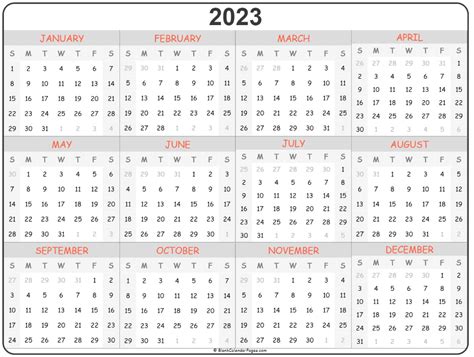 20+ 5 Year Calendar 2019 To 2023 - Free Download Printable Calendar ...