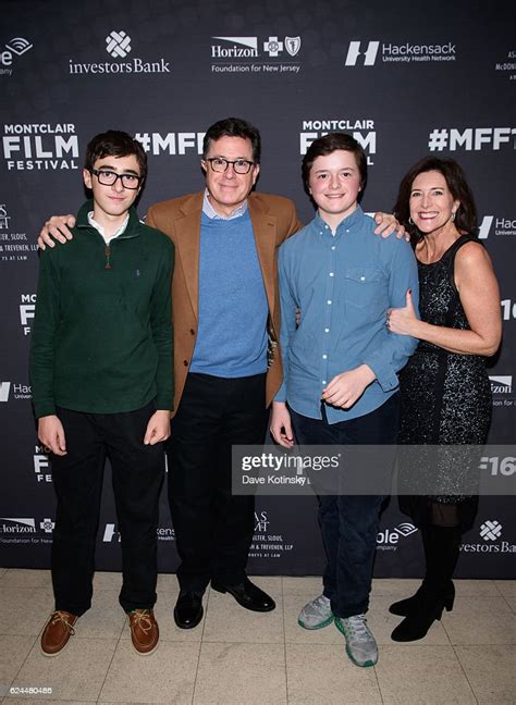 Stephen Colbert, Wife Evelyn McGee-Colbert and Kids arrive at the ...