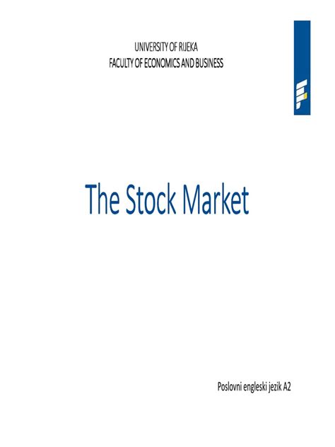 The Stock Market | PDF | Stocks | Financial Markets