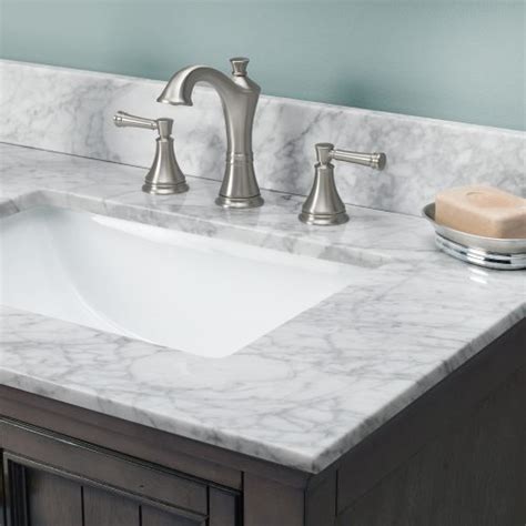 Carrara White Marble Vanity Tops - CRAFT + MAIN®