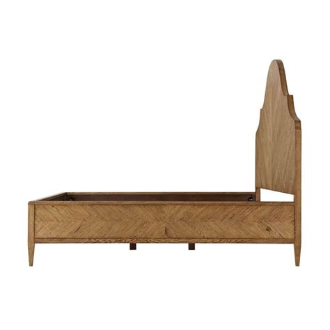 Modern Rustic Oak Queen Bed | Chairish