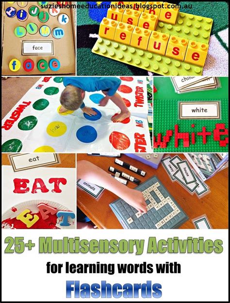 25+ Multi-sensory activity ideas for learning words and sightwords with flashcards ...