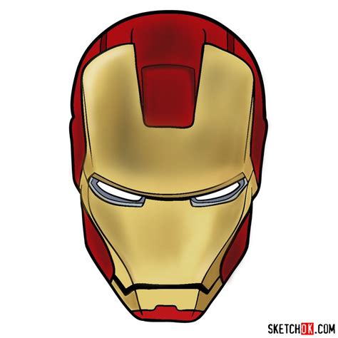 Iron Man Face Drawing Step By Step ~ Iron Mask Ironman Man Printable ...