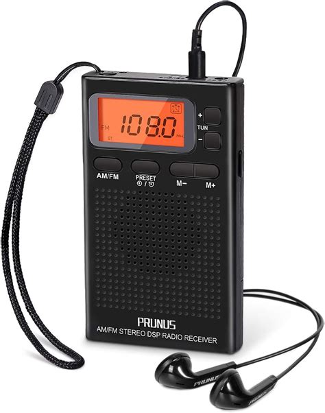 PRUNUS J-125 AM/FM Radio Portatil Pequeña Digital con Auriculares,Radio Bolsillo con Preajuste ...