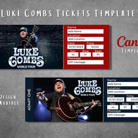 Luke Combs Tickets Surprise - Etsy