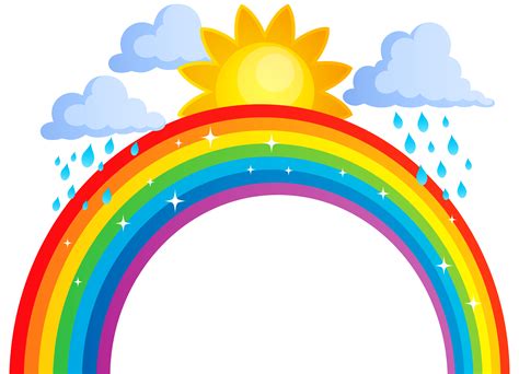 sun cloud rainbow clipart - Clipground
