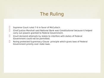 Supreme Court Presentation Sample Case--McCulloch v. Maryland | TpT