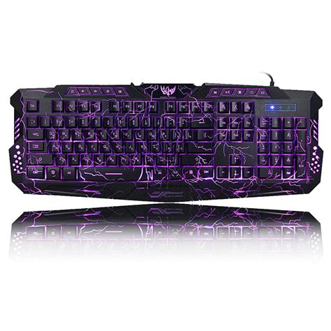 NEW M200 Purple/Blue/Red LED Breathing Backlight Pro Gaming Keyboard ...