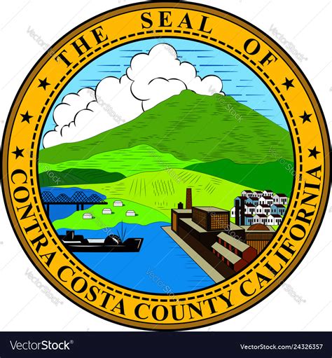 Coat of arms of contra costa county in california Vector Image