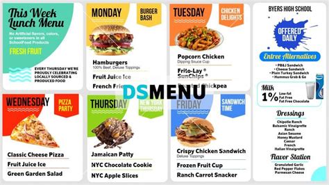 Descobrir 47+ imagem school cafeteria menu - Abzlocal.mx