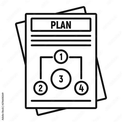 Management plan icon. Outline management plan vector icon for web ...