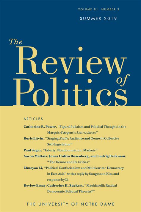 The Review of Politics | Latest issue | Cambridge Core